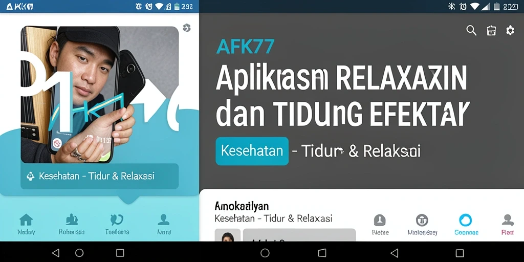 Tampilan antarmuka aplikasi AFK77 yang sederhana dan menenangkan.
