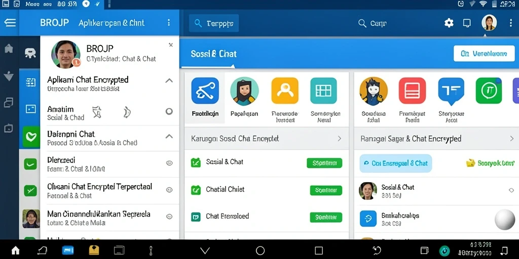 Antarmuka intuitif dan fitur enkripsi aplikasi BROJP.