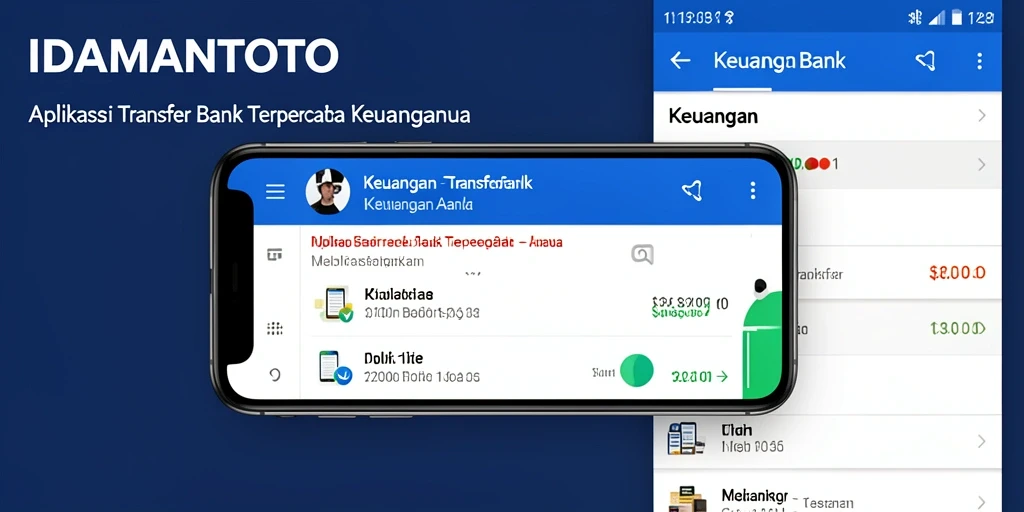 Antarmuka aplikasi IDAMANTOTO untuk Transfer Bank yang sederhana dan efektif.