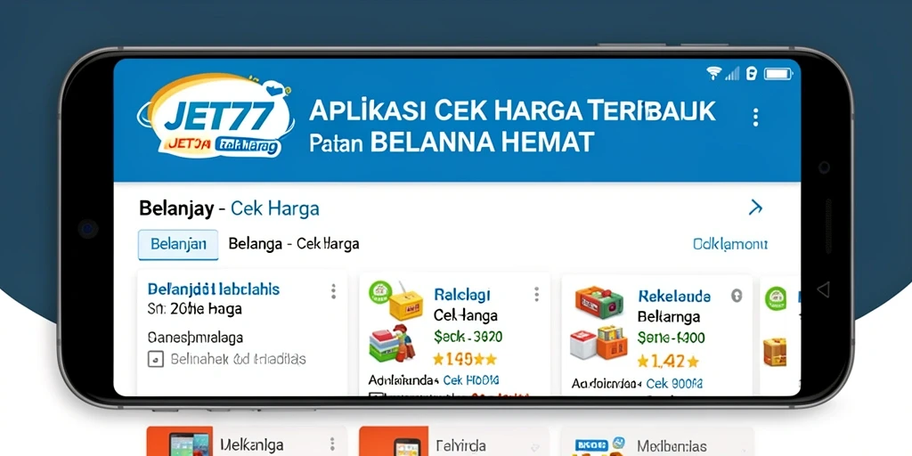 Antarmuka aplikasi JET77 yang menampilkan harga produk dengan jelas.