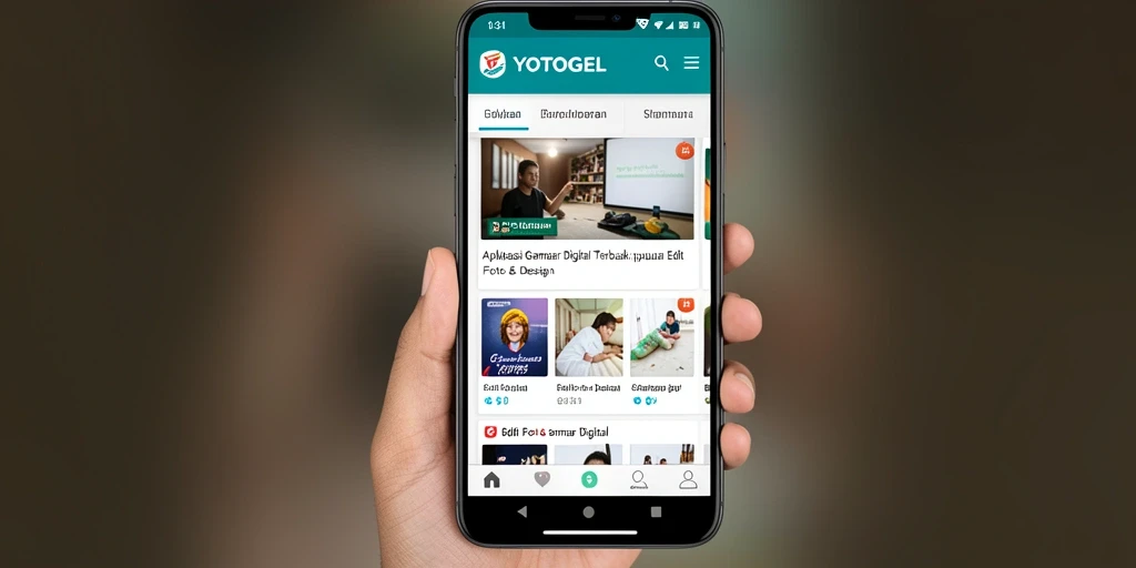 Tampilan antarmuka YOTOGEL yang sederhana dan menarik untuk Gambar Digital.