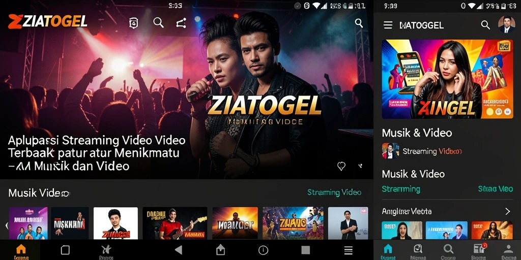 Tampilan antarmuka ZIATOGEL yang modern dan user-friendly.