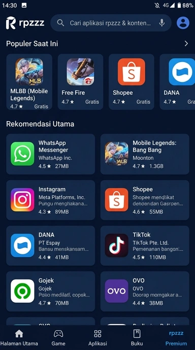 rpzzz | Halaman Indeks Aplikasi Populer dan Kanal Uji