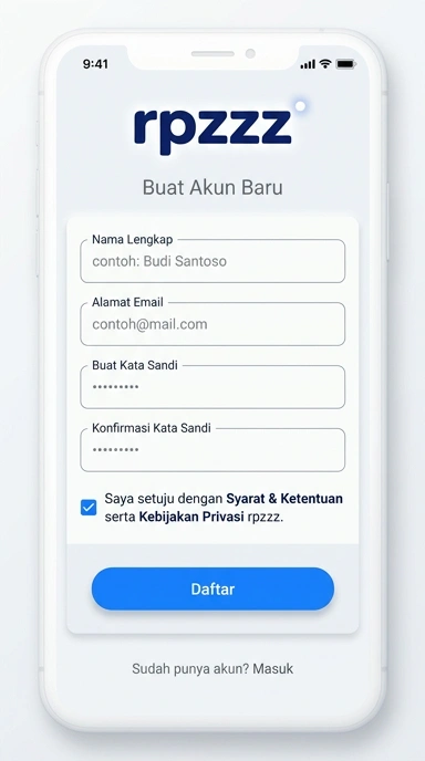 Cara Daftar Akun Baru rpzzz dengan Mudah