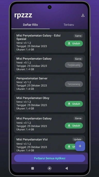 Riwayat Versi rpzzz untuk Pengguna Android